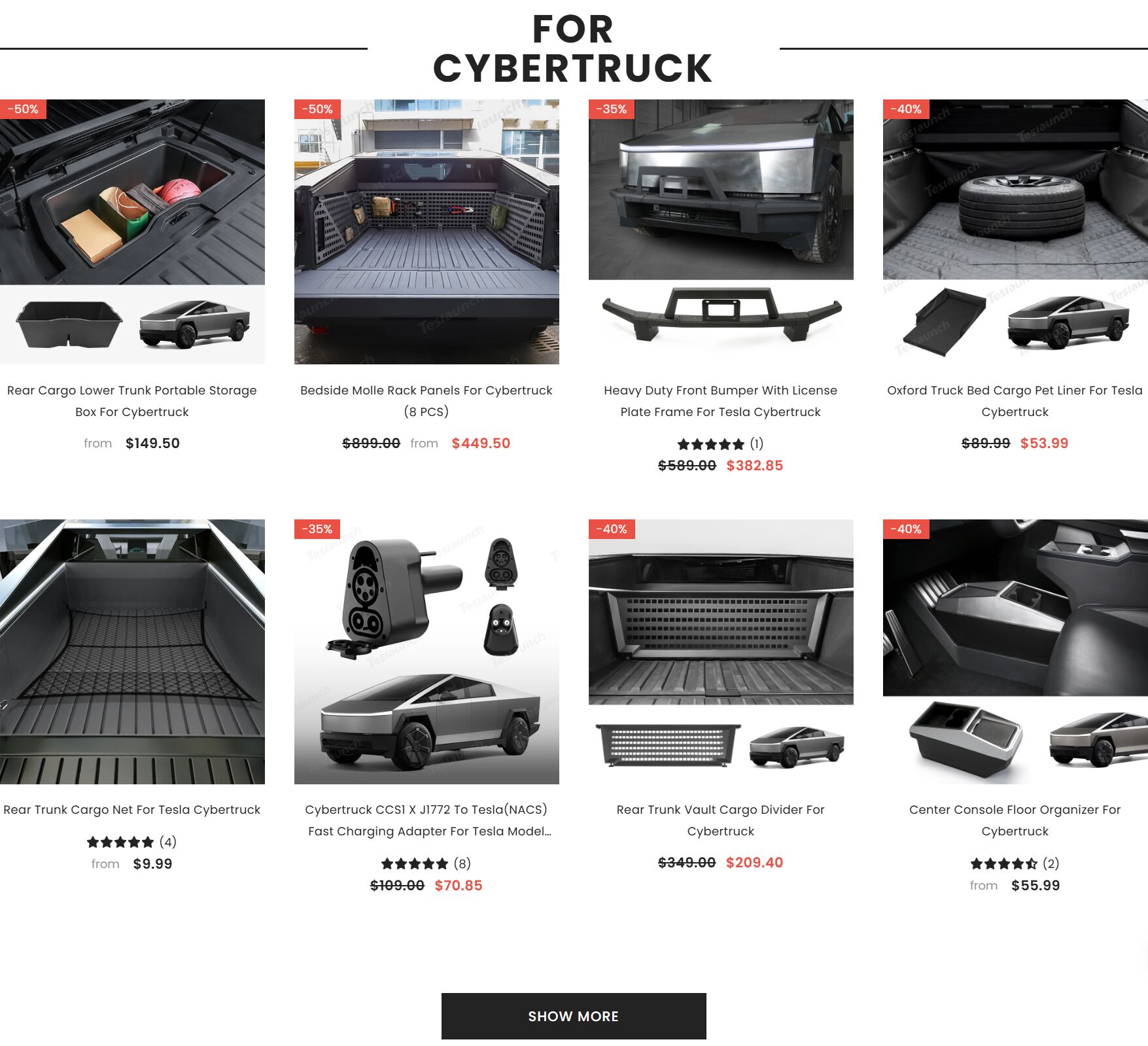Cybertruck accessories black friday sale